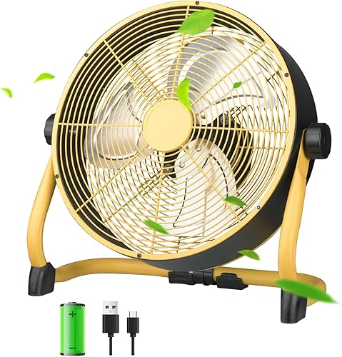 Miniatura 8 de Ventilador de piso de 12 pulgadas de alta velocidad, ventiladores industriales de metal resistentes con 3 velocidades, ventilador portátil con