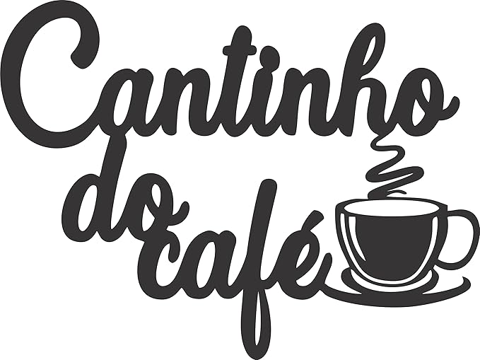 Cantinho Do Café Decoração Cozinha Placa Mdf 3mm Preto