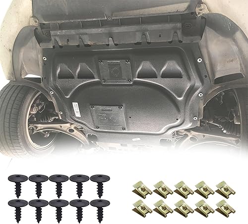 ASUBHA 10 juegos de fundas para parachoques de guardabarros, cubierta de parachoques delantero, pernos de parachoques delantero, protectores contra