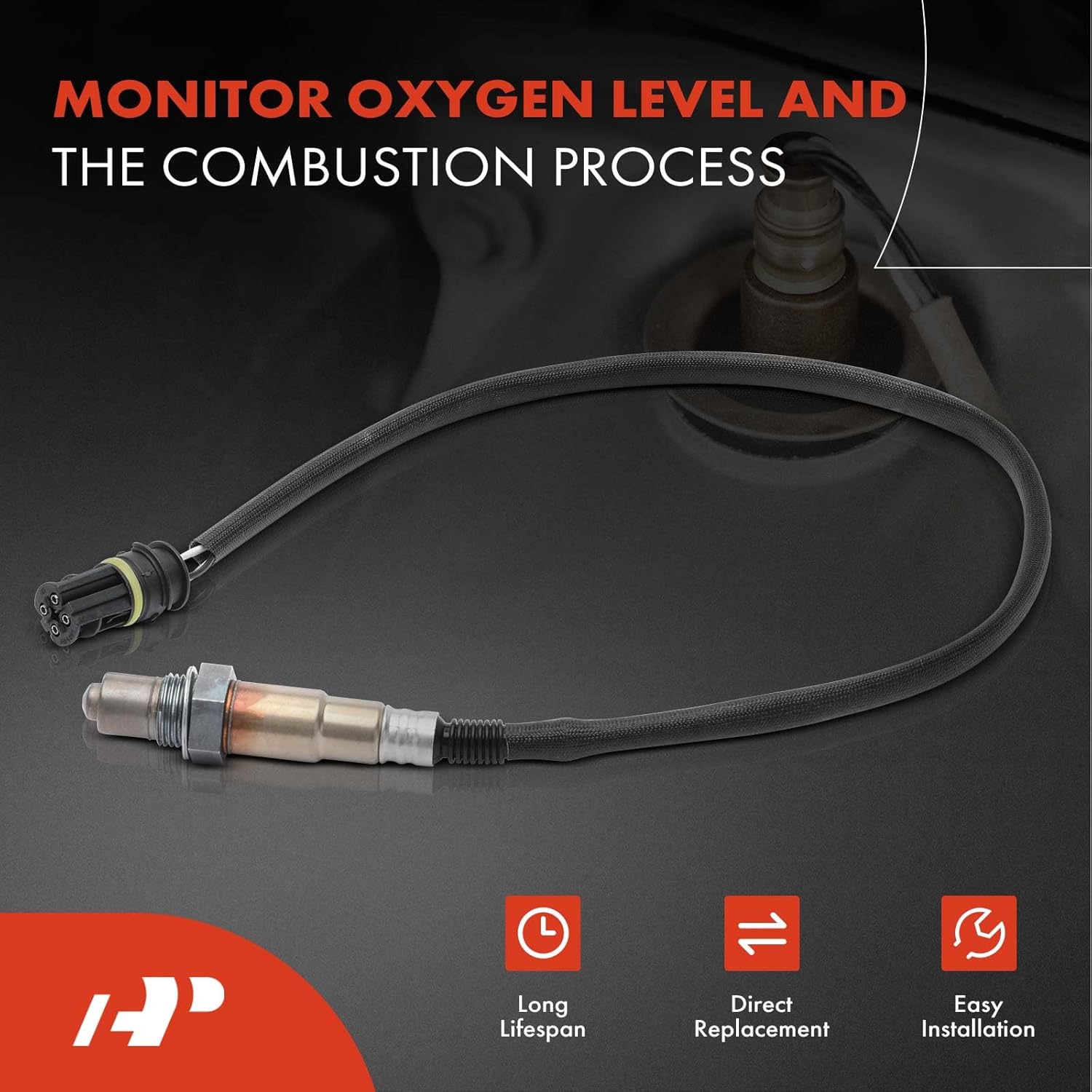 A-Premium O2 Oxygen Sensor Compatible with BMW 550i 650i 2006-2010, 750i 750Li 2006-2008, X6 2014, Downstream Left and Right, 2-PC Set, Downstream Left and Right, Replace# 0015407117, 11787544654