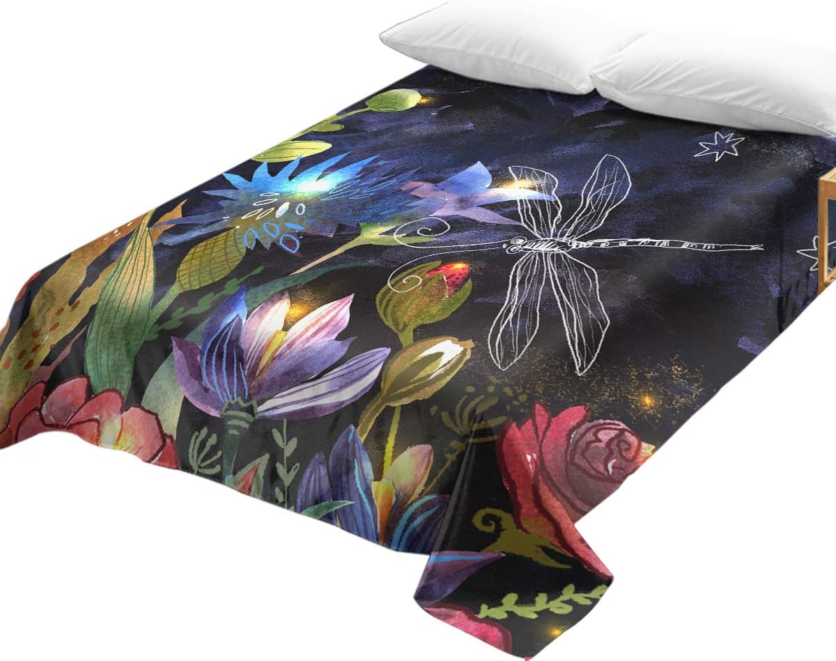 Sleepwish Bohemian Bedding Purple Mandala Flat Sheet Set Twin Size Luxury Boho Chic Floral Bedding Soft Watercolor Hippie Bed Cover : Home & Kitchen