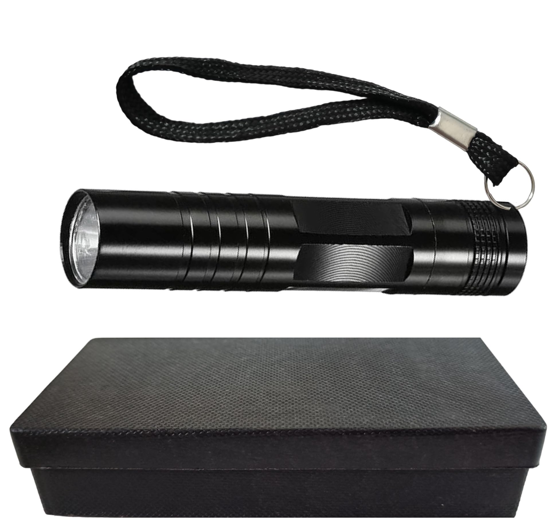 DIVYAH Mini Pocket LED Flashlight Torch with Strap & Box | Super Brightness, Battery Powered Compact, Sturdy & Handy Micro Flash Light for Home, Camping, Power Outages, Outdoor Lighting (Black) (B0CJ6NZC4G) Amazon Price History, Amazon Price Tracker