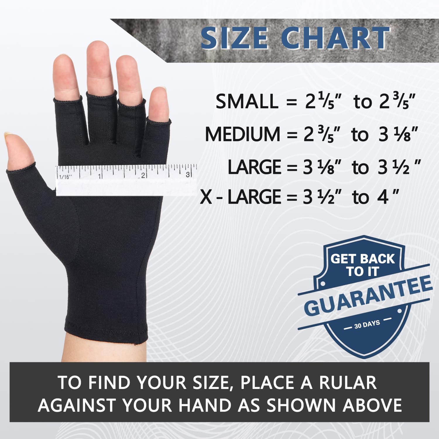 Guantes de compresión para mujeres y hombres, sin dedos, transpirables, absorben la humedad, guantes de compresión para artritis para dolor en las articulaciones