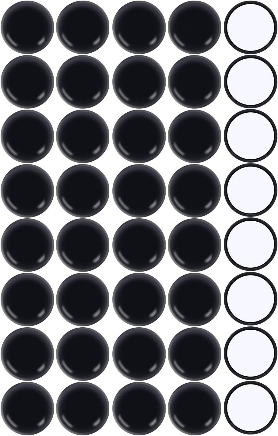 Ezprotekt 40 Pack Self-Stick Furniture Sliders for Carpet,1-1/8" Round Self-Adhesive Furniture Moving Pads Chair Movers and Gliders Carpet Protector Furniture Glide Chair Slider (29mm, 40Pack)
