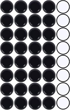 Ezprotekt 40 Pack 1-1/8" Self-Stick Round Carpet Furniture Sliders Furniture Moving Slider for Carpet, Heavy Duty Self-Adhesive Furniture Movers Moving Pads Chair Glides for Carpet Round, Black