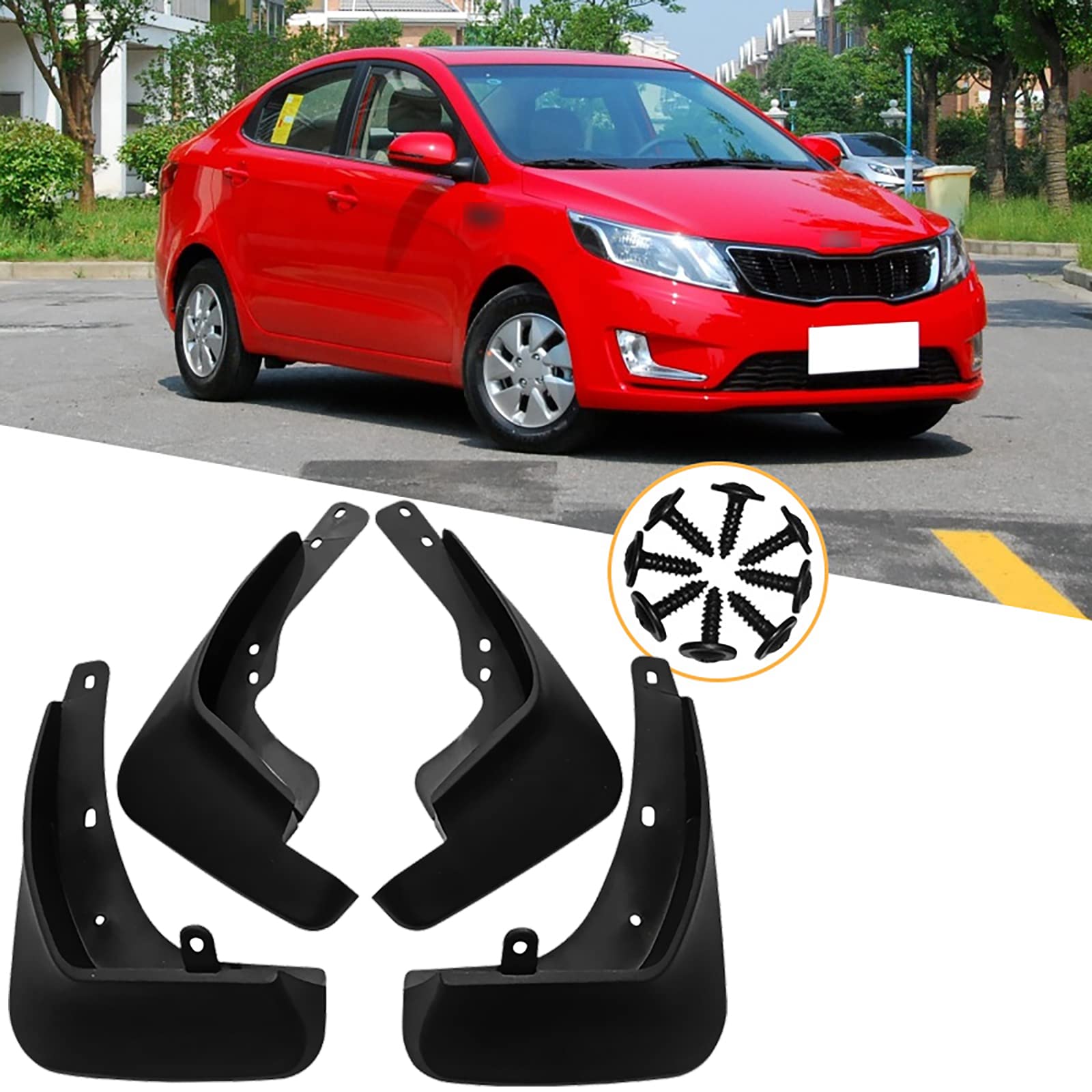 Bavettes Kia K2 Rio 2011-2014 contre la boue et éclaboussures