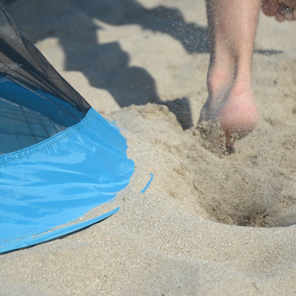 outdoorer Pop up Strandmuschel Zack II - Wurf-Strandmuschel mit UV-Schutz 60, Sonnenschutz und Windschutz am Strand