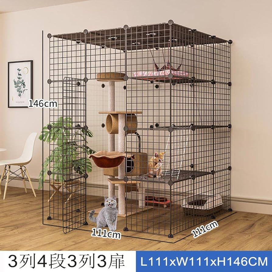 おしゃれ 猫 ケージ キャットケージ 3段 猫ゲージ 脱走防止 【ピンク】 Amazon.co.jp: 猫 ケージ 3段 キャットケージ 猫 脱走防止 多頭