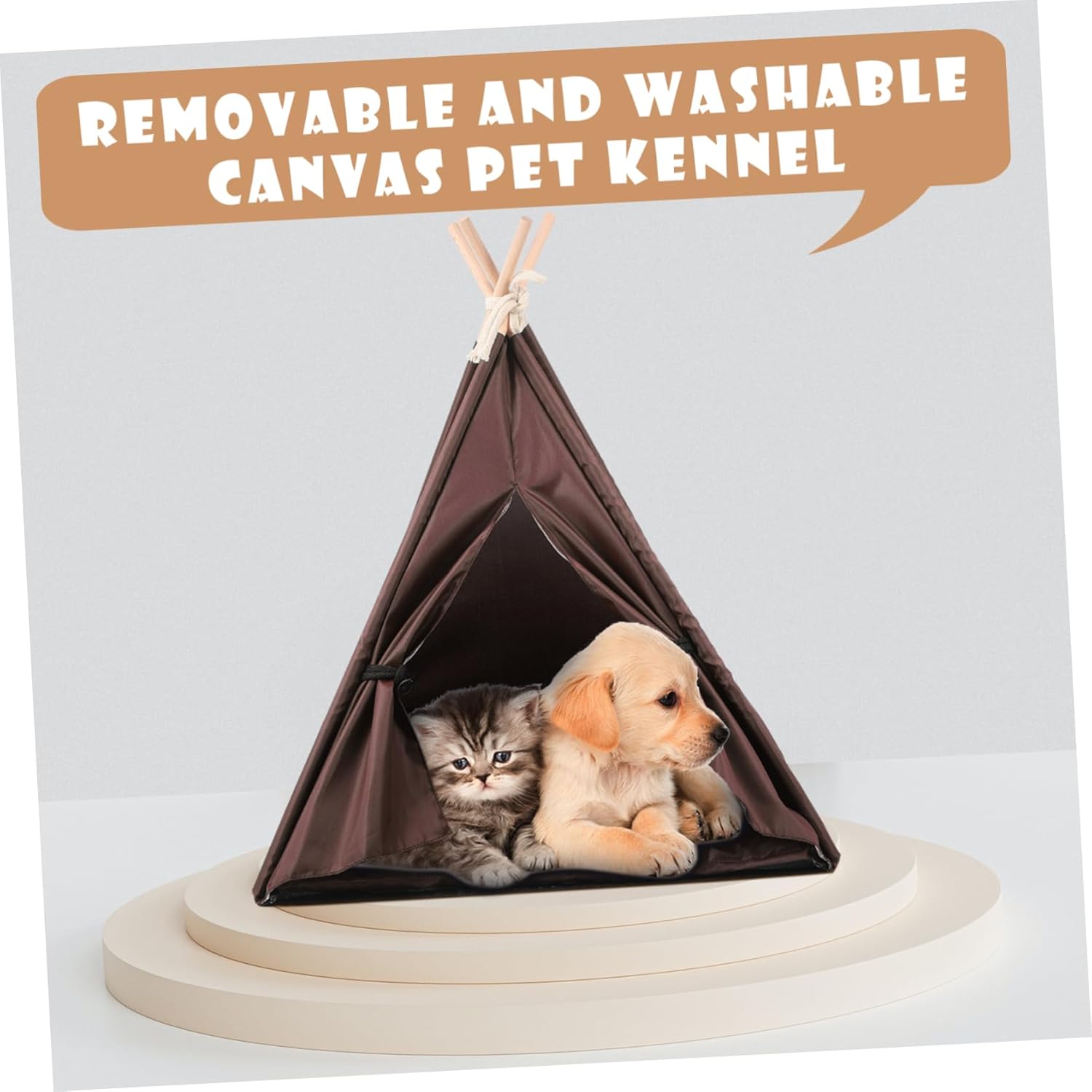 Pet Tent for Small Dogs Washable Oxford Outdoor Cat House Decorative Dog Bed Pet Teepee