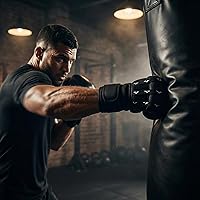 Vista 6 de Guantes profesionales de underboxing, extra acolchados, con sistema de apriete rápido, vendaje de boxeo, guantes de boxeo, guantes de boxeo, guantes