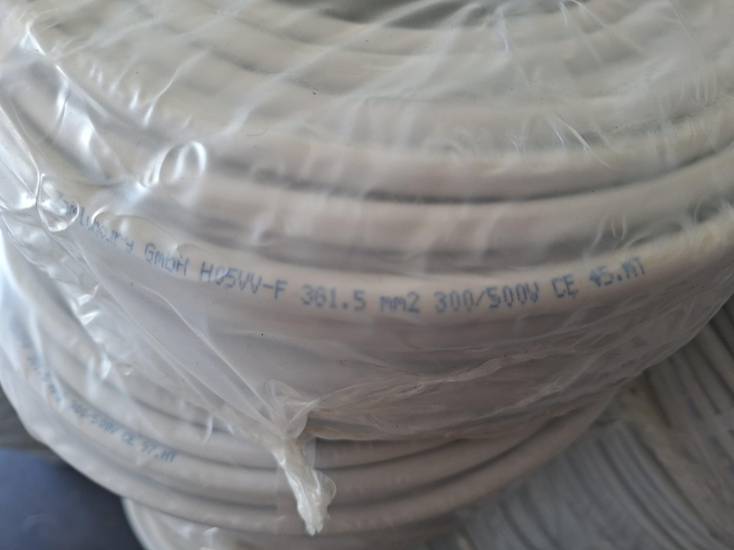 H05VV-F 3G2,5 mm² (3x2,5) PVC-Schlauchleitung · Mantelleitung, flexibel, Grau, 60 m Kabelrolle, 300/500 V – für Innenbereich: Geräte, Beleuchtung & Verlängerung