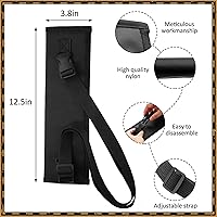 Vista 2 de Jecery Bolsa de espada de 2 piezas, bolsa de Katana negra, funda de transporte de espada ninja, correa trasera, cintura para samurái, cosplay