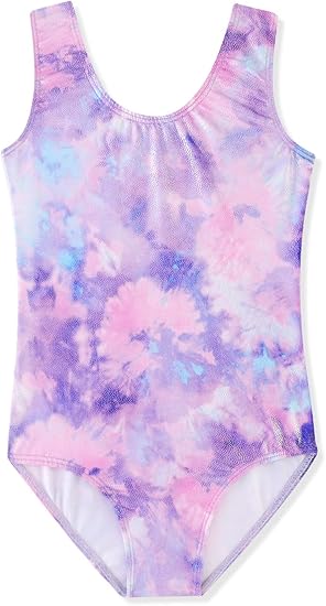HOZIY Gymnastics Leotards for Girls Toddlers Kids Sleeveless Tumbling Outfits for Dance Print