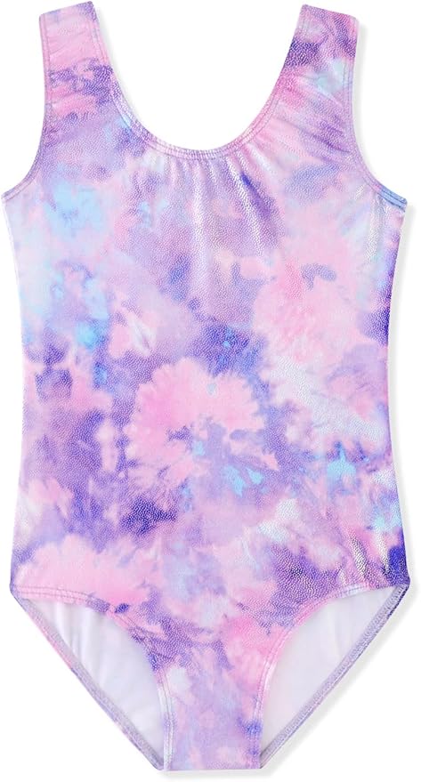 HOZIY Gymnastics Leotards for Girls Toddlers Kids Sleeveless Tumbling Outfits for Dance Print