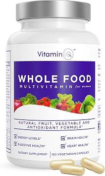 Multivitamin for Women 120 Vegetarian Capsules Whole Food Vitamin with Essential Nutrients, Natural Calcium, Magnesium, Selenium, Zinc, Biotin, Vitamin A, B6, C, D3, E, K and More