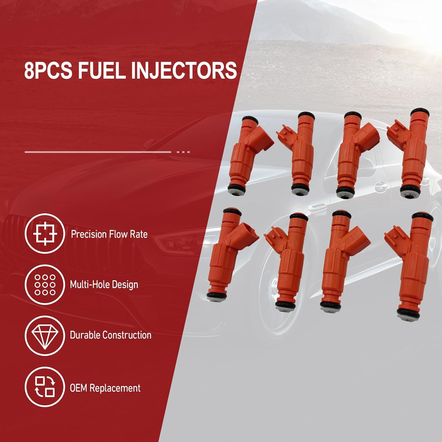 8PCS Fuel Injectors for Lincoln Town Car, Ford Crown Victoria, Mercury Grand Marquis 2003-2004 V8 4.6L -OE 0280155917