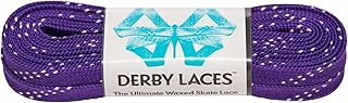 Derby Laces Purple - Flat, 10mm Wide, for Boots, Skates, Roller Derby, and Hockey Skates (96 Inch / 244 cm)