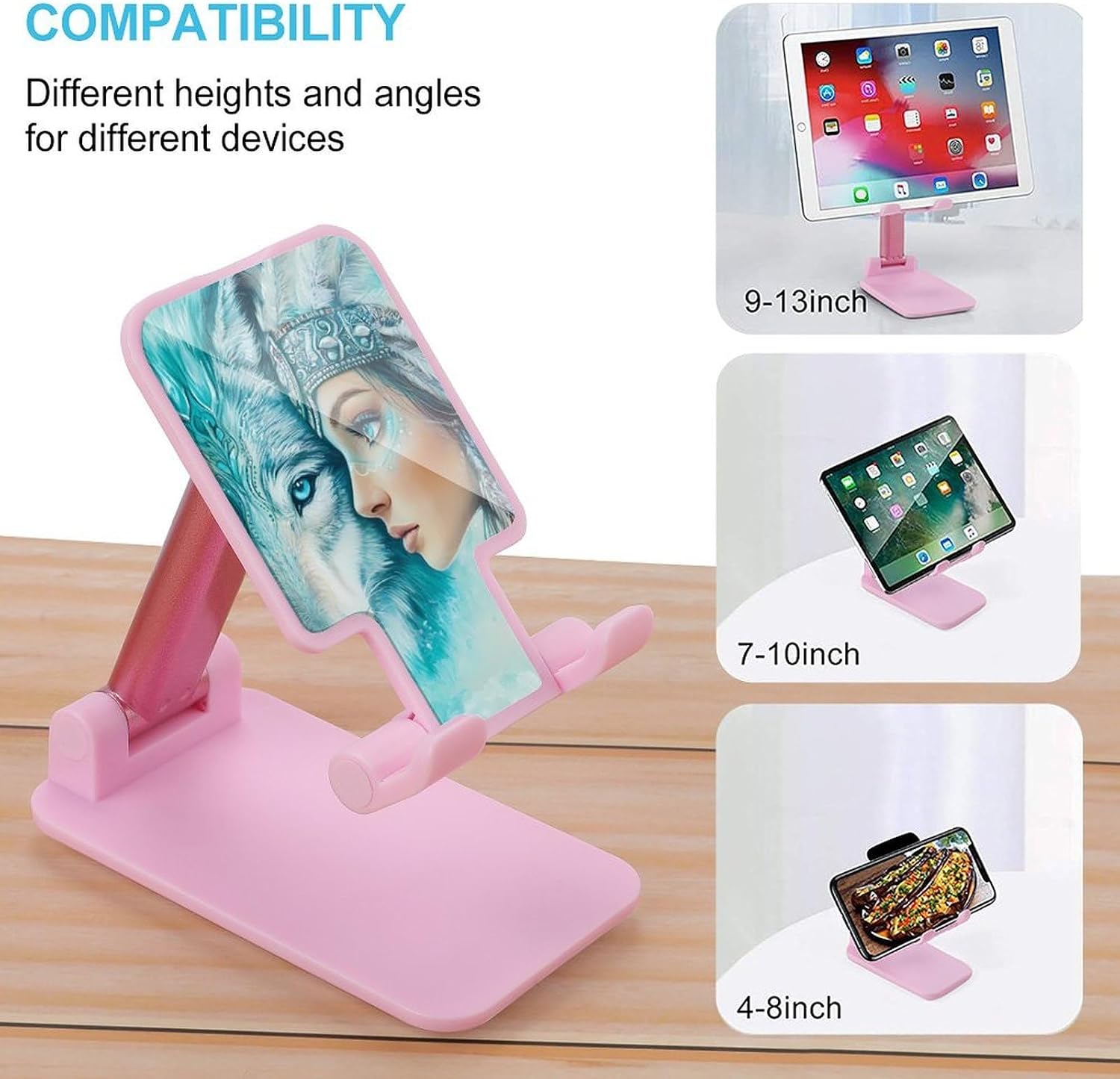 Indian U.S. Wolf and Woman Novelty Cell Phone Stand Lightweight Phones Holder image 3