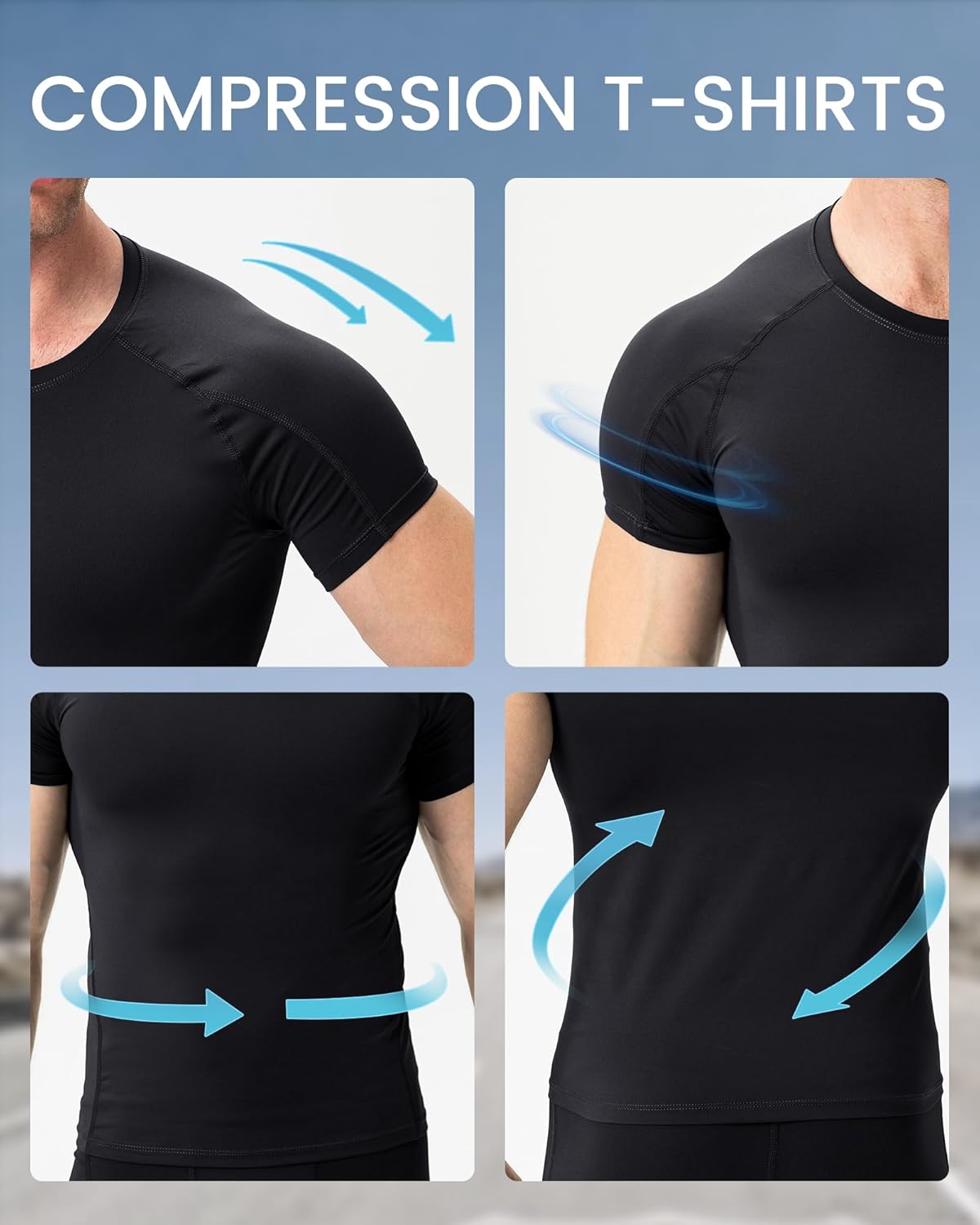 Short Sleeve Compression Shirt Men Athletic Gym Cool Dry Base Layer Workout Tops Slim Fit Undershirts T-Shirt - Image 6
