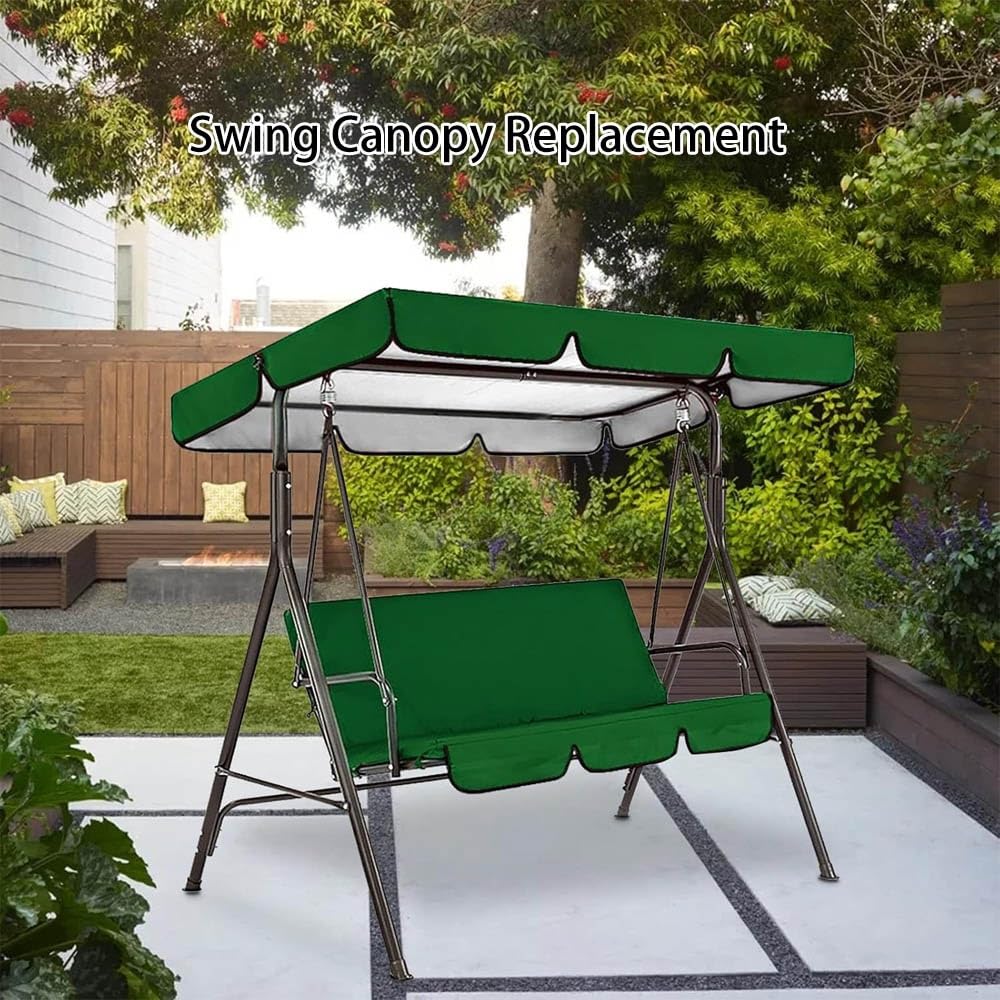 Tettuccio Per Dondolo Ricambio Copertura Di Ricambio Per Altalena Da Giardino Cuscino Dondolo, Baldacchino Di Ricambio Per Sedia A Dondolo 2/3 Posti(Blue,249 * 185cm+150 * 50cm)