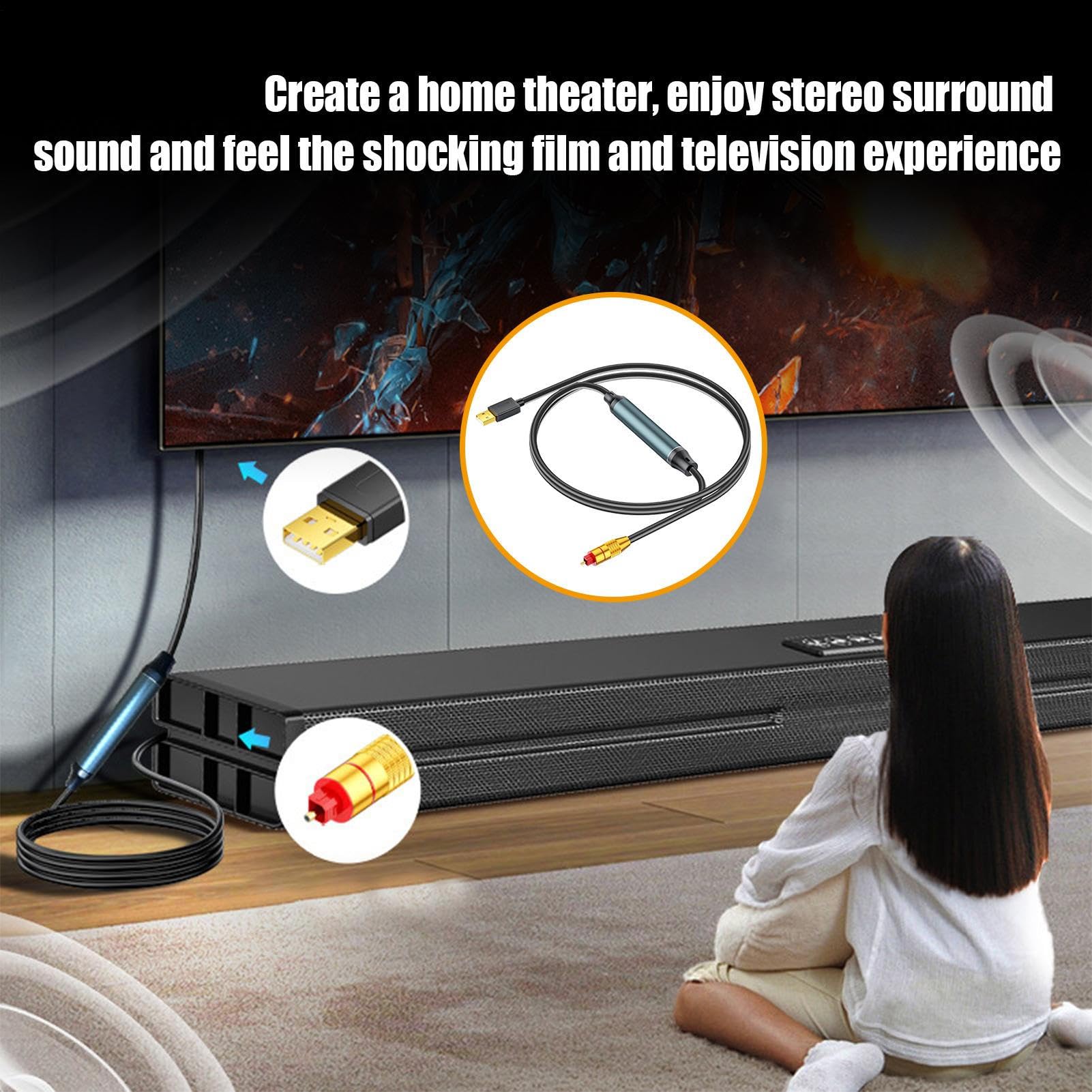 Trasmettitore USB Ottico Convertitore Ottico Portatile Per Uscita Audio
