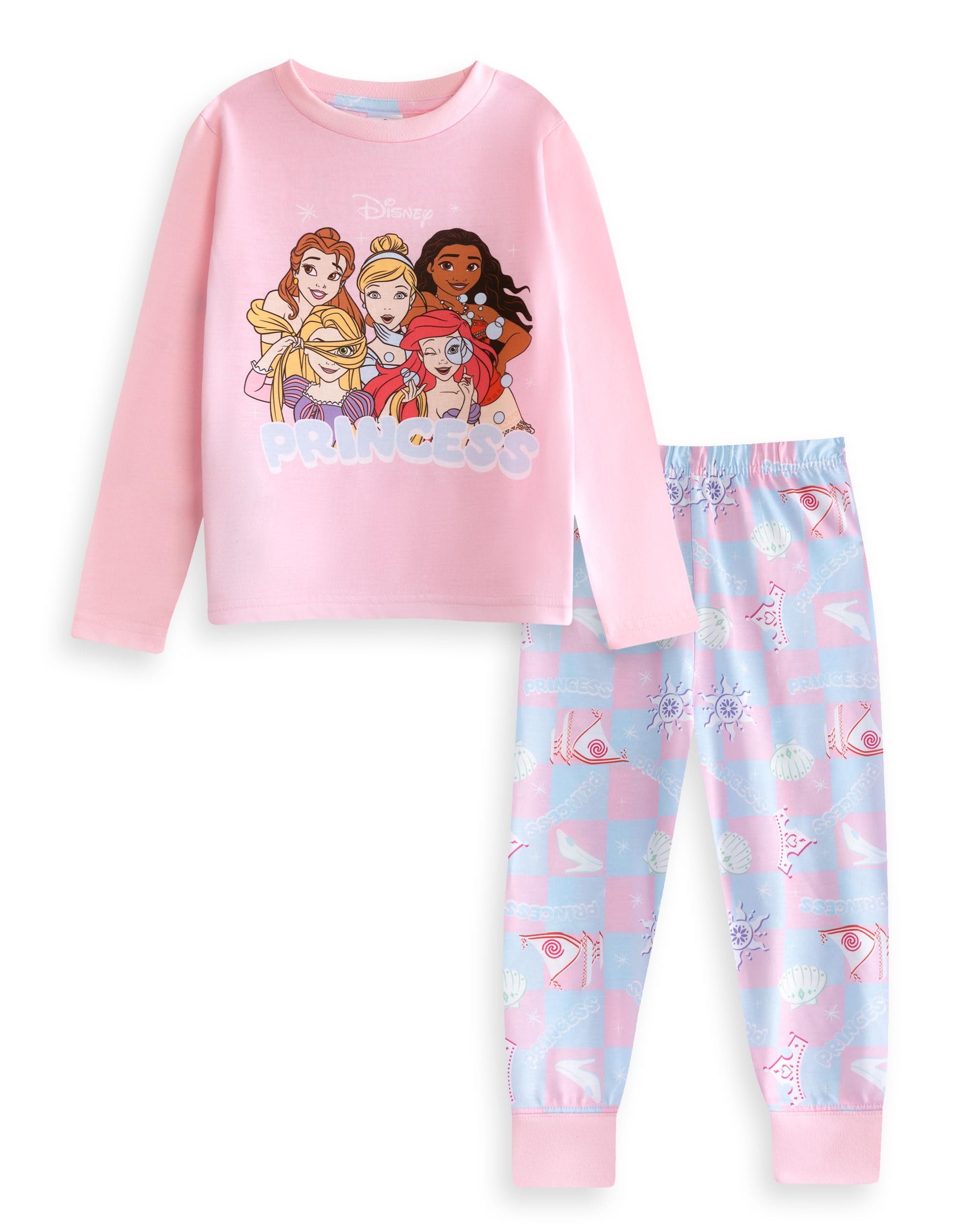 Disney Girls Pyjama Set - Long Sleeve - Pink - Size 6-7 Years