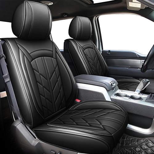 5 fundas de asiento de camión para Dodge Ram con banco plano 150025003500 2009-2023, juego completo de protectores de asiento de cuero impermeable,