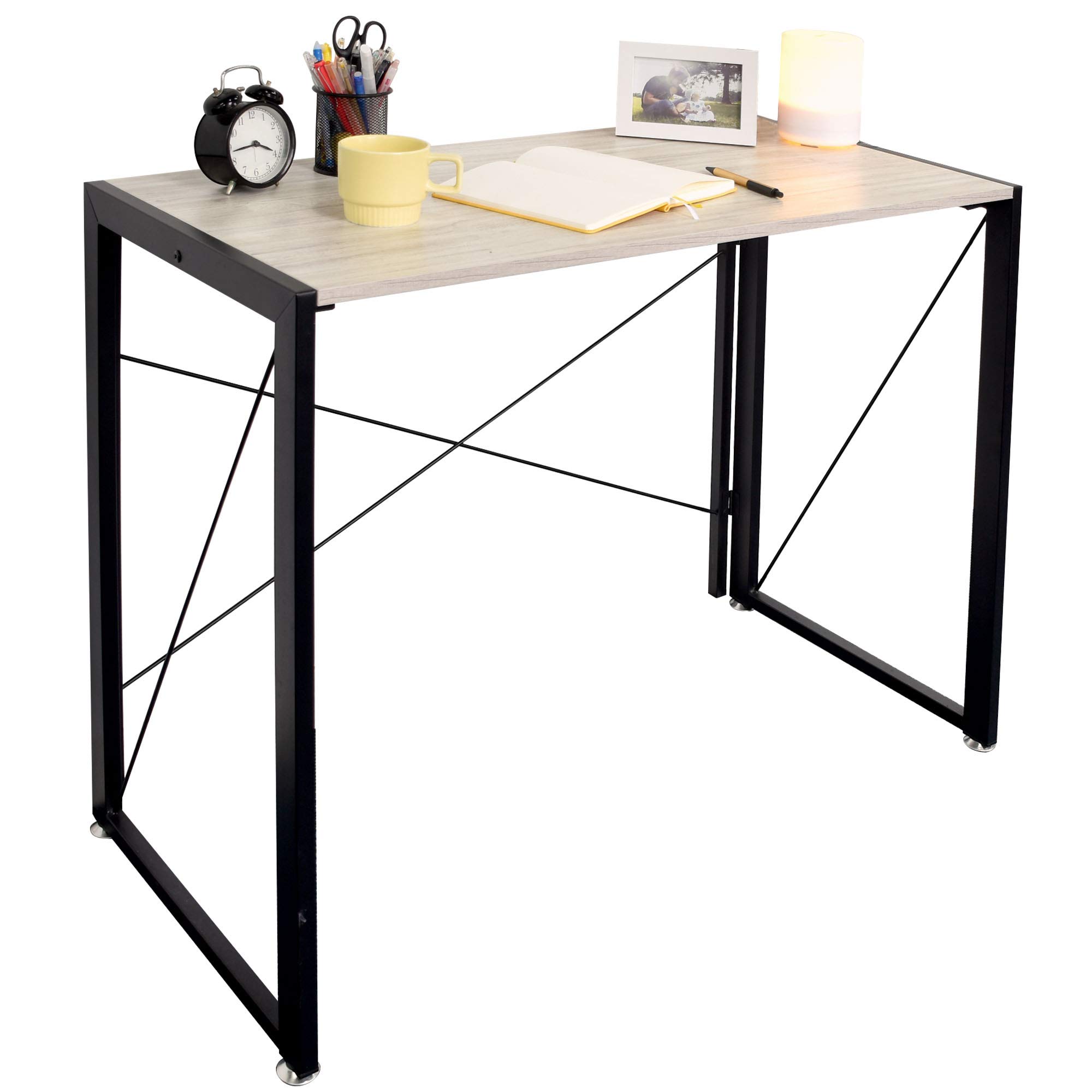 Buy Ezigoo Computer Desk Folding Industrial Desk Office Laptop Table for Small Spaces Home