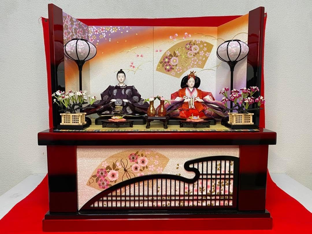 雛人形　親王飾り収納セット・頭　晃隆　作・間口約６５×奥行約３５×高さ約６５㎝ 雛人形 親王飾り収納セット 頭 晃隆 作 間口約65×奥行約35×