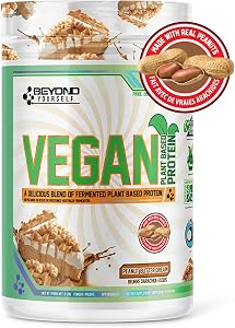 Beyond Vegan Protein Powder - Beyond Yourself | Fermented Non-GMO, Complete Amino Acid Profile, with MCT Oil | Gluten-Free, Naturally Sweetened, No Sugar or Fillers | 2lb, Peanut Butter Dream