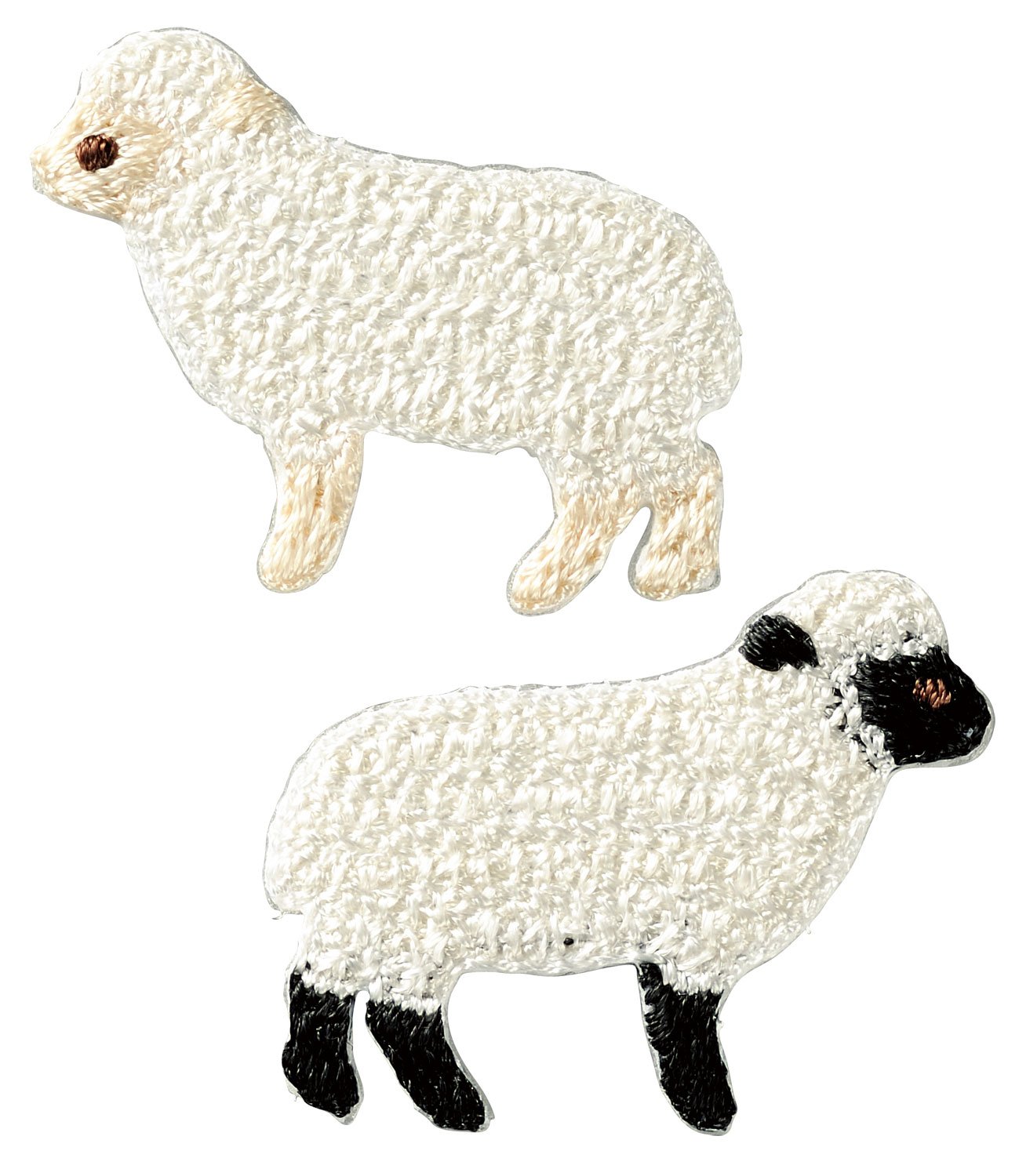 Coucou moutons Hamanaka H457-893 patch thermocollant écusson broderie