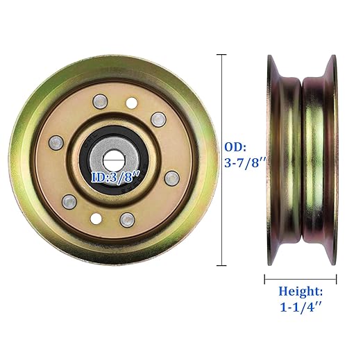 Miniatura 2 de UP2WIN 532173437 Rodamientos de polea tensora compatibles con tractor de cortacésped Craftsman LT1000 LT2000 con plataforma de 42 pulgadas,