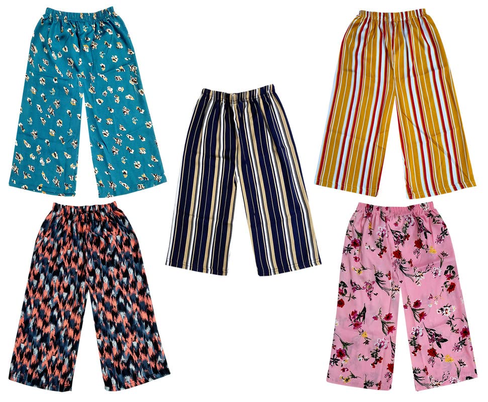 Image of IndiWeavesGirls Crepe Printed Loose Capri 3 /4th Pants
