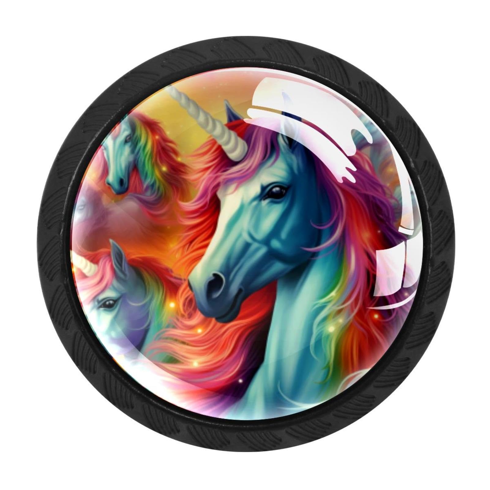 Chenzzzz Multicolored 18 4 Pack Rainbow Unicorn Kitchen Cabinet Knobs Drawer Knobs Door Dresser Handles For Personalized Gifts Great For Any Occasion