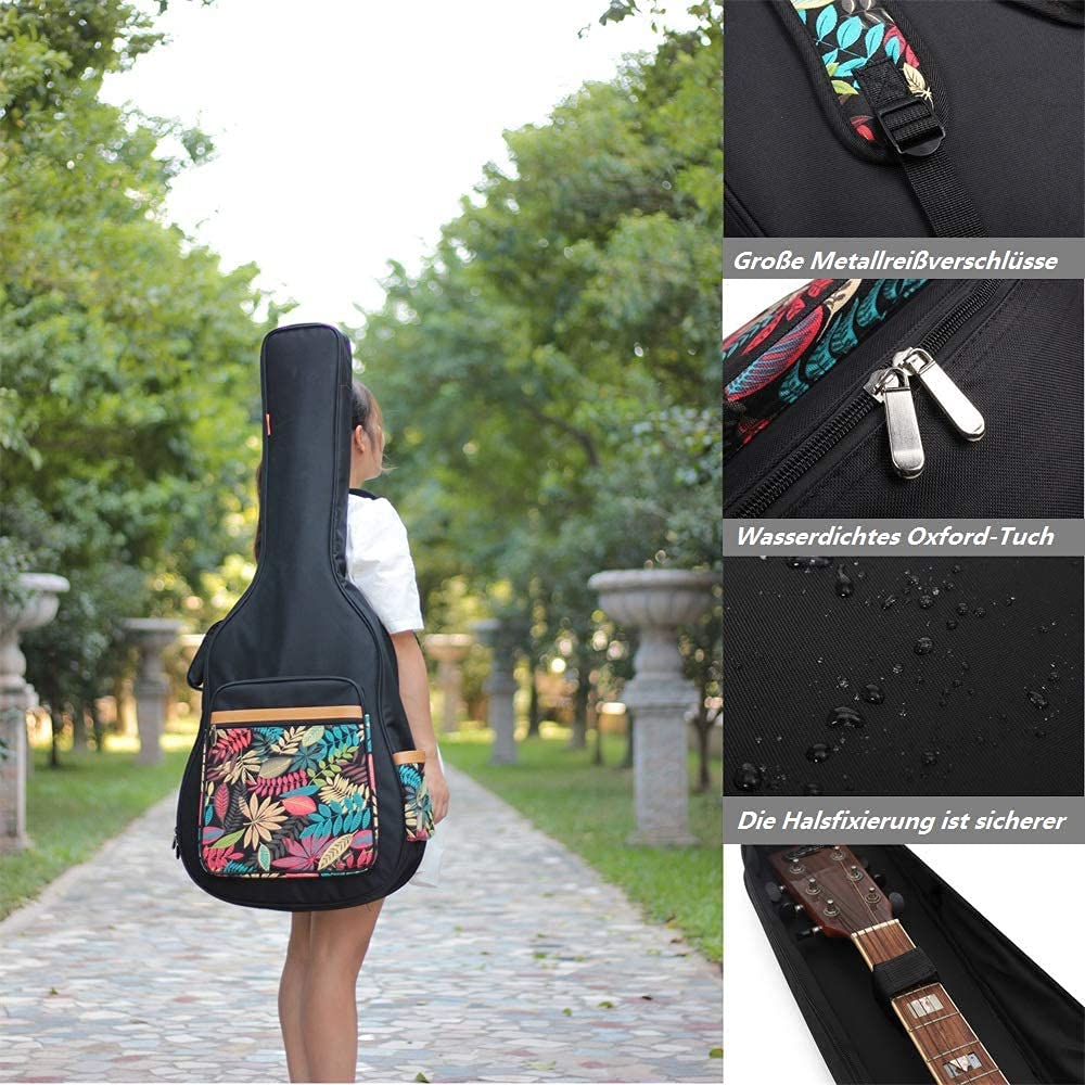 Gitarrentasche 40-41 Zoll - Akustik Gitarre Rucksack Wasserdicht - Gig Bag Case Für Gitarre