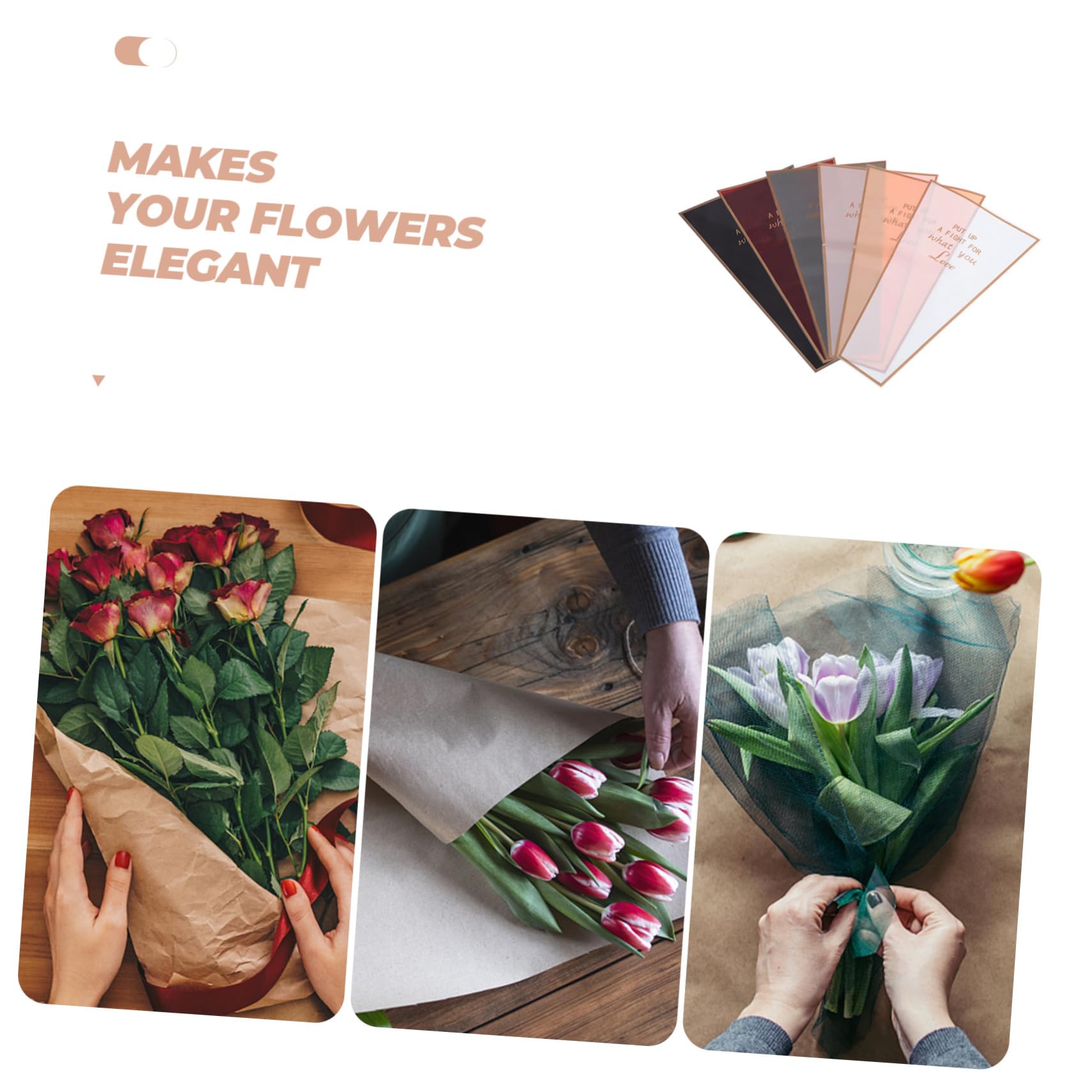 LOPUNER 150 Stück Blumenverpackungstaschen aus Opp Einfache Handhabung und Aufbewahrung für Lavendel und Tulpen für Muttertag und Erntedankfest