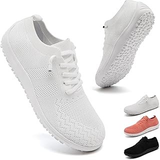 Barfußschuhe Damen Barfuss Schuhe Laufschuhe Turnschuhe Sneaker Sportschuhe Slip On Breite Zehenbox Atmungsaktiv Leichte Straßenlaufschuhe