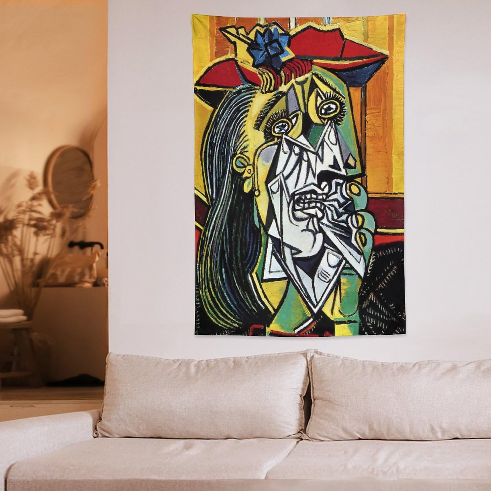 Amazon.co.jp: Pablo Picassoパブロ・ピカソ（泣く女）有名な絵画の 