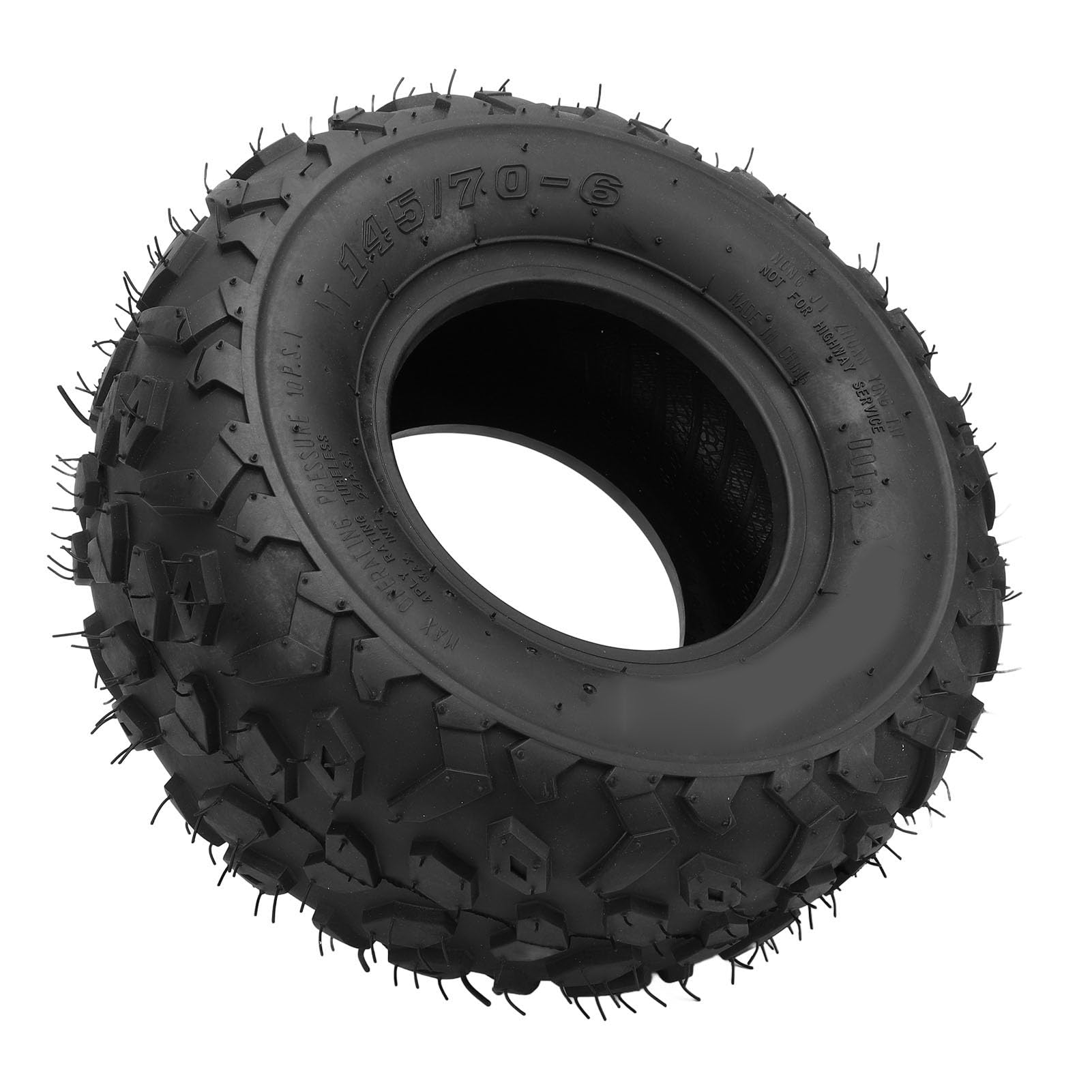 Pneu tubeless 145/70-6-perforation Pneu en caoutchouc épais antidérapant pour Gokart ATV UTV-adhérence améliorée et
