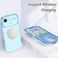 Vista 6 de LCHULLE Funda para iPhone Air para mujeres y niñas, lindo marco ondulado con forma rizada con patrón de corazón de amor, cubierta de protección