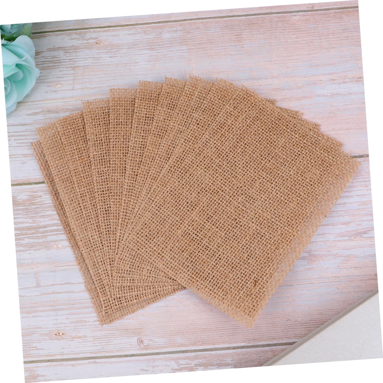 ABOOFAN 30 STK natürliche Sackleinen-Tischsets Vintage Jute Tischset Sackleinen küchendeko küche Dekoration untersetzer Tasse aus Leinen Haushalt Tischdecke