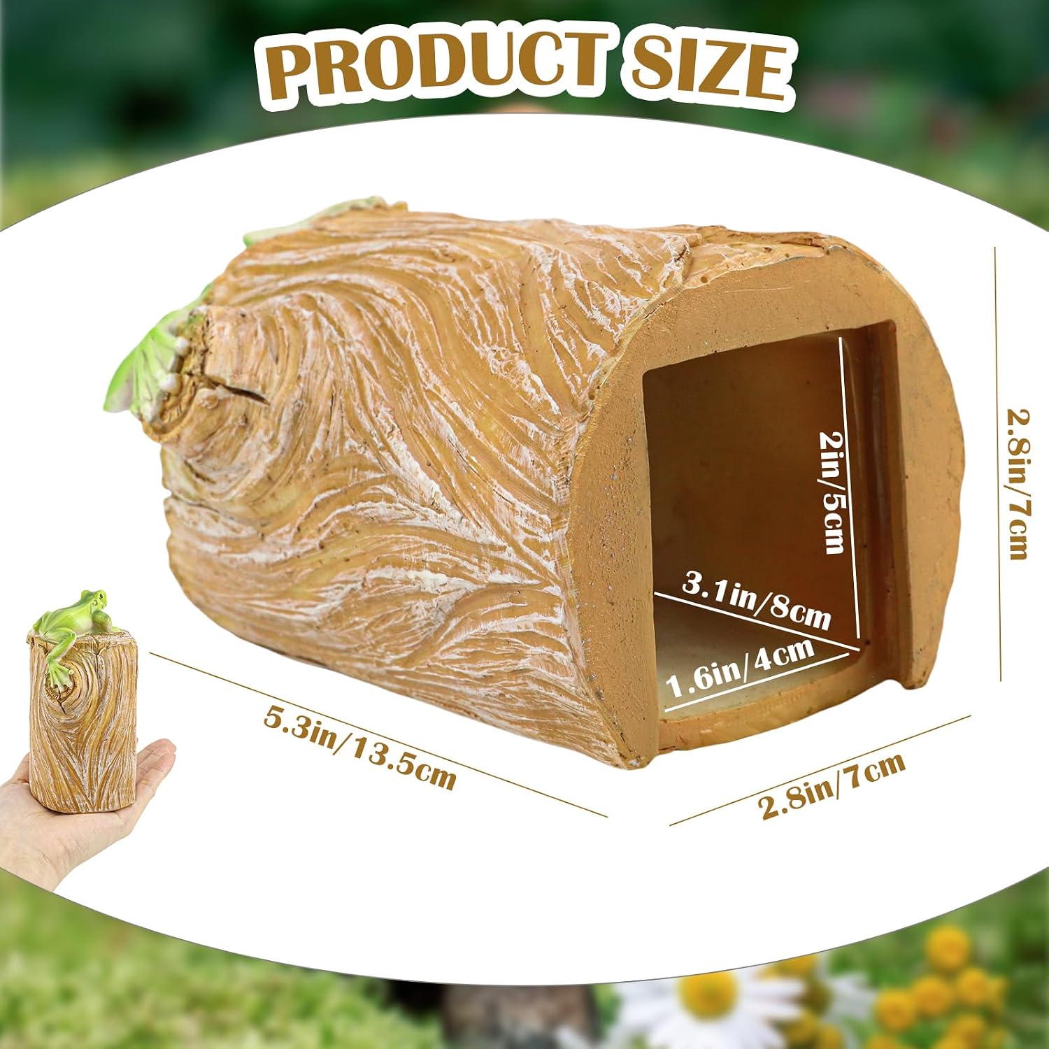 Hide a Spare Key Outdoor, Fake Rock Key Hider, Safe Secret Storage Rock for Outside Indoor Garden (Frog) image 2