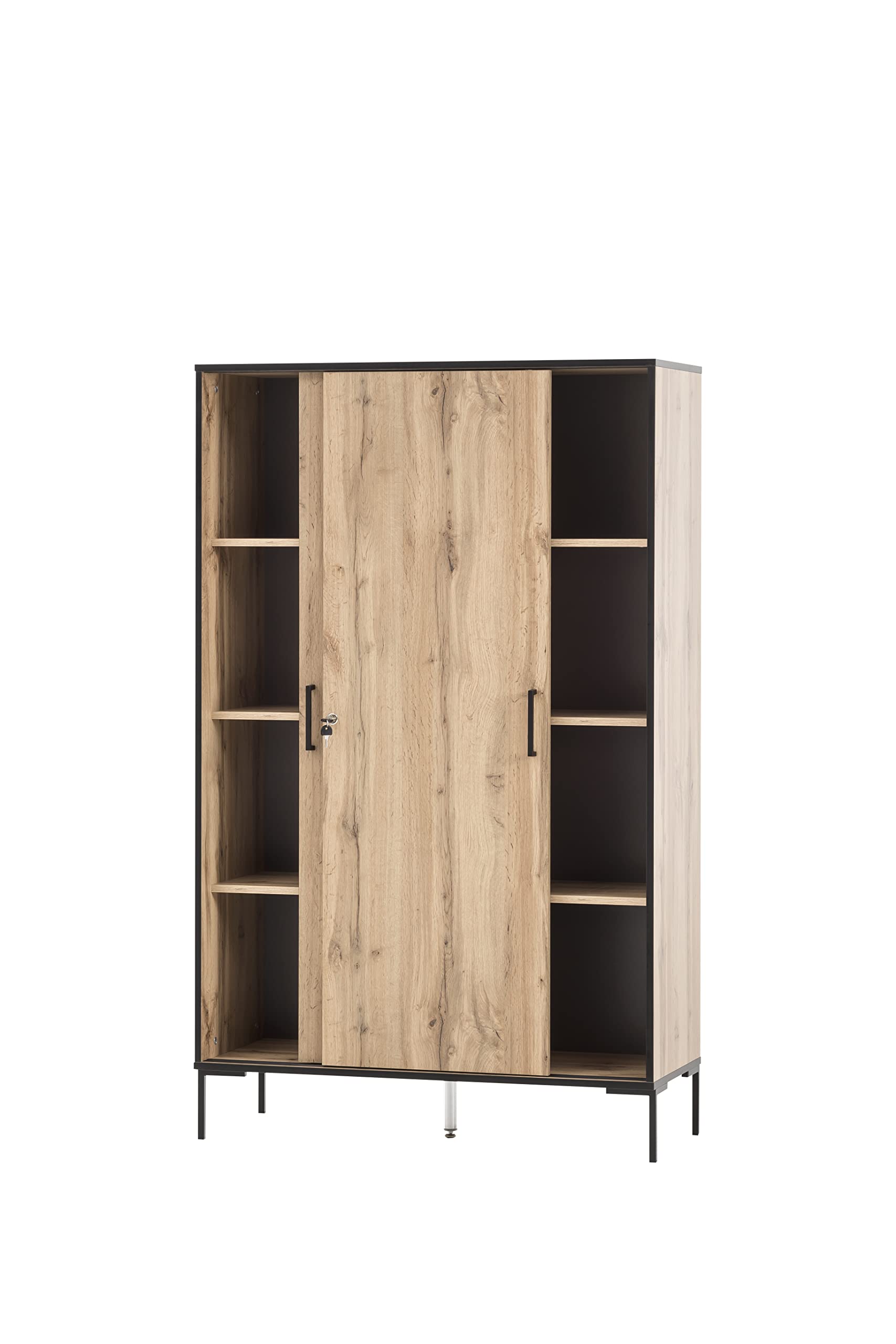 Montana 701724 Aktenschrank, 100, 1 x 41 x 163,8 cm, Eiche Landhaus Dekor