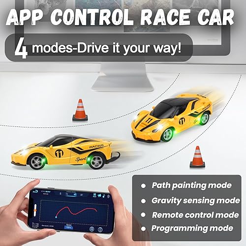 Miniatura 3 de SASBSC 164 Mini auto a control remoto de juguete para niños de 4 a 7 años, 8 a 12 años, 2.4 GHz con aplicación pequeña y autos de control remoto con