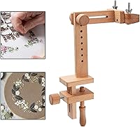 Vista 9 de Soporte de aro bordado de madera de 17.7 in