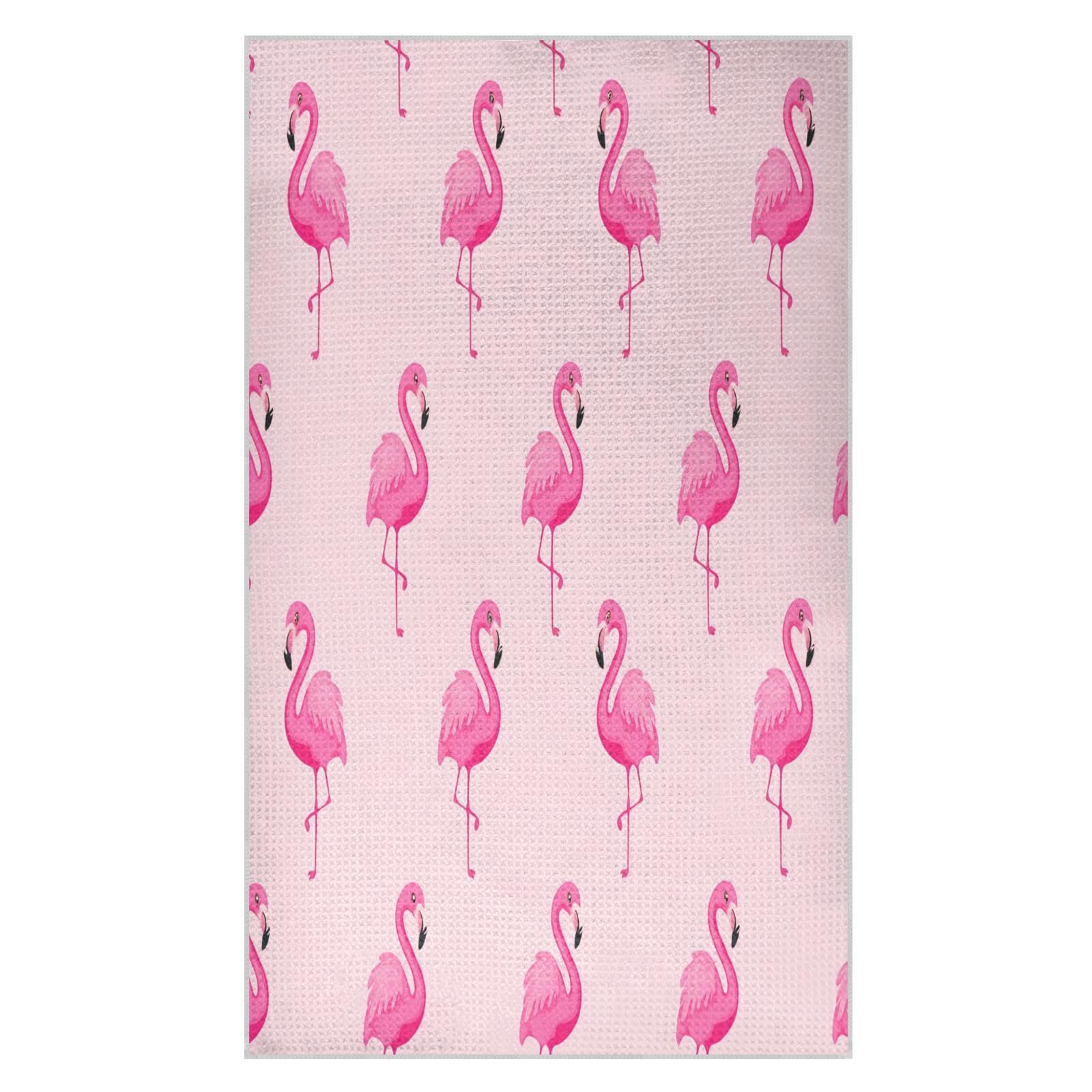 JiangGgen Flamingos Kitchen Towel 1-Pack Soft Absorbent Dish Towel
