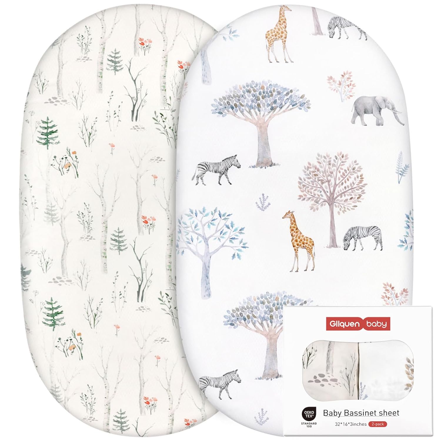 Gllquen Baby Crib Sheets Set, Breathable Cozy