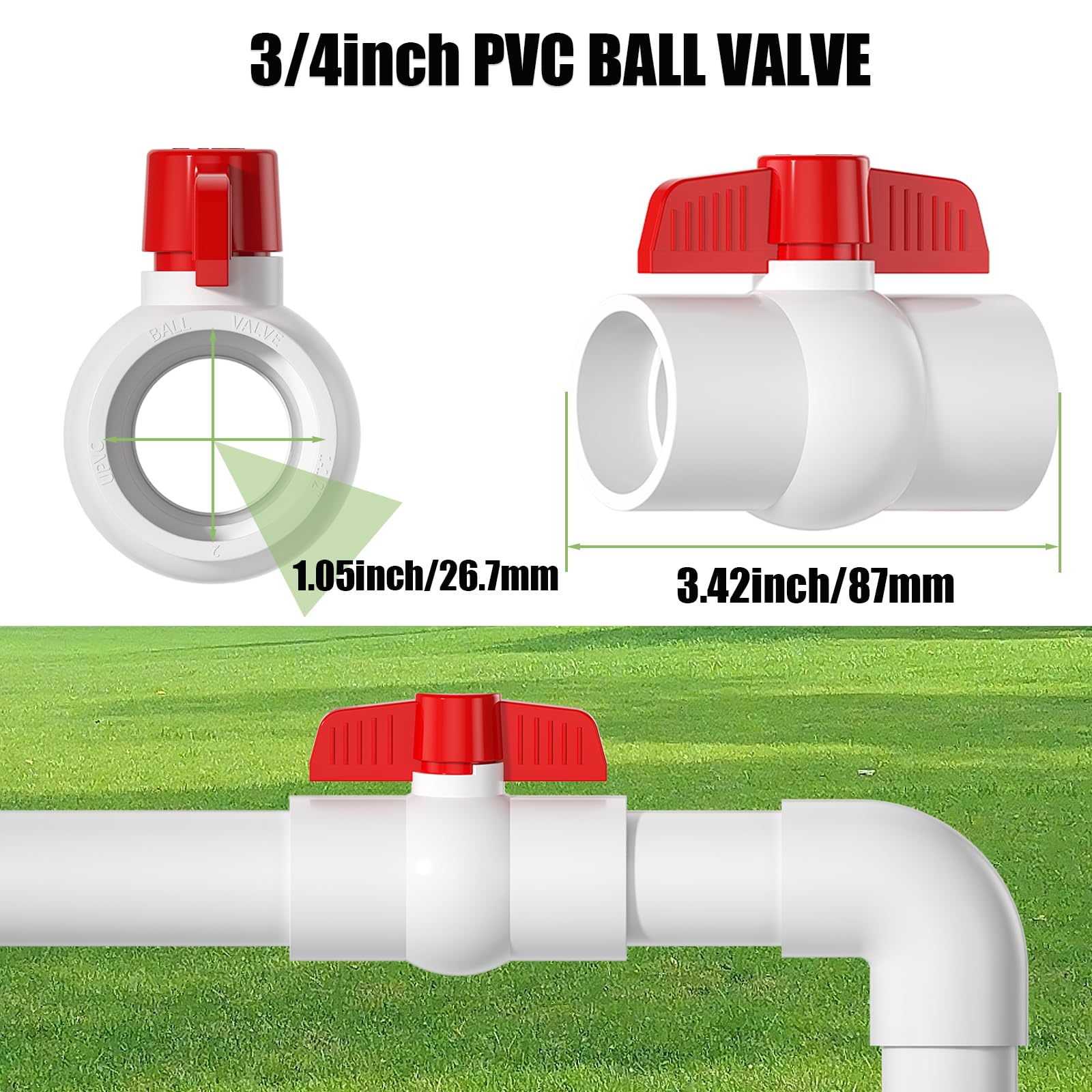 Kit De Mini Vanne D'arrêt à Boisseau Sphérique 3/8" Tube OD (1 Pièce) (tube Extérieur De 3/8