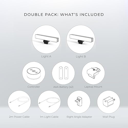 Miniatura 7 de HumanCentric Iluminación de videoconferencia premium para videollamadas, HighBeam Pro Light para reuniones de zoom y transmisión, luz de anillo de