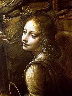 Detail of the Angel from The Virgin of the Rocks Poster Print by Leonardo Da Vinci (8 x 10)